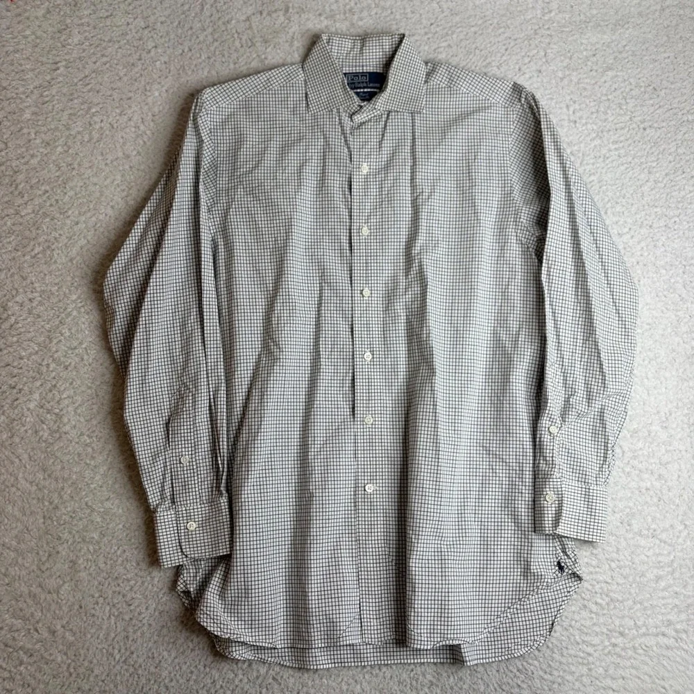 Polo Ralph Lauren Regent Classic Fit Check Shirt Mens 15.5 32/33 Navy Green